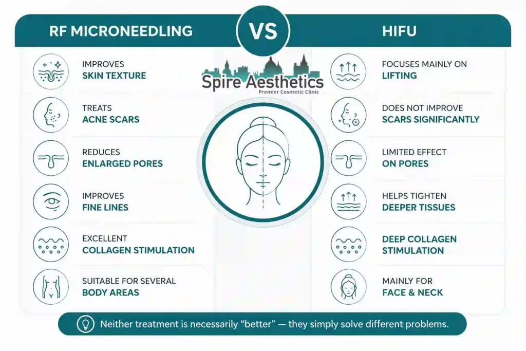 RF Microneedling vs HIFU: Which Treatment Gives Better Results Stony Stratford?